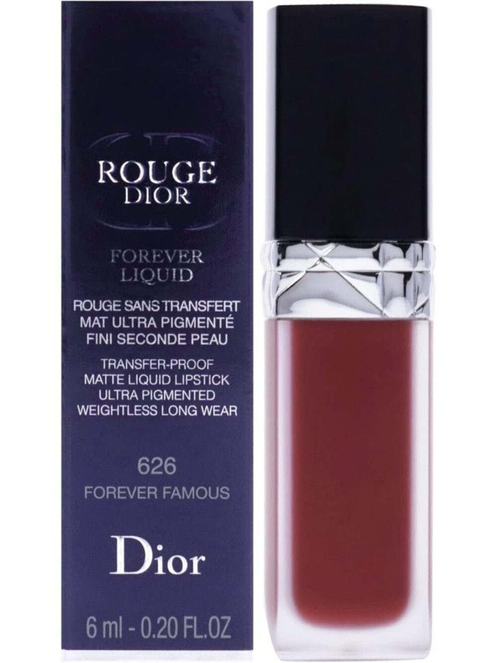 Long-Lasting Liquid Matte Lipstick - 626 Forever Famous - Bold Color, 0.2 oz